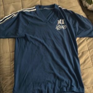 Blue V-Neck Men's Shirt